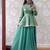 Sky blue silk blend embroidered lehenga set