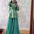 Sky blue silk blend embroidered lehenga set