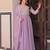 Lavender georgette embroidered gown set