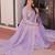 Lavender georgette embroidered gown set