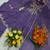 Purple silk blend embroidered palazzo set