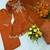Dark orange silk blend embroidered palazzo set