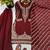 Maroon silk blend embroidered palazzo set