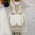 White silk blend embroidered palazzo set