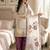 White silk blend embroidered sharara set