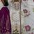 White silk blend embroidered sharara set