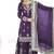 Purple faux georgette embroidered sharara set
