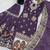 Purple faux georgette embroidered sharara set