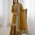 Mustard faux georgette embroidered sharara set