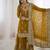 Mustard faux georgette embroidered sharara set