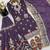 Purple silk blend embroidered gown set