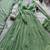 Olive georgette plain gown set