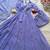 Lavender georgette plain gown set