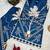 Teal cotton poly printed kurta set