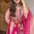 Pink silk blend embroidered salwaar kameez
