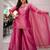 Pink silk blend embroidered sharara set