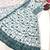 Teal faux georgette embroidered gown set