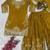 Mustard silk blend embroidered sharara set