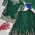 Green silk blend embroidered sharara set