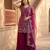 Maroon georgette embroidered palazzo set