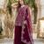 Maroon georgette embroidered palazzo set