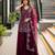 Maroon georgette embroidered palazzo set