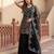 Black georgette embroidered palazzo set