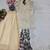 Beige georgette embroidered palazzo set