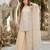 Beige georgette embroidered palazzo set