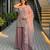 Pink georgette embroidered palazzo set
