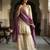 White silk blend embroidered sharara set