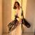 White silk blend embroidered sharara set