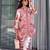 White satin printed palazzo set