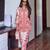 White satin printed palazzo set