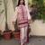 White satin printed palazzo set