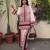 White satin printed palazzo set