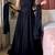 Black faux georgette plain anarkali set