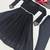 Black faux georgette plain anarkali set