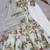 Off white faux georgette digital print gown set