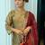 Champagne silk blend embroidered kurta set
