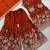 Dark orange silk blend embroidered sharara set