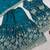 Teal silk blend embroidered sharara set
