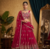 Pink Elegant Faux Georgette Embroidered Lehenga Choli Set with Dupatta Thread, Sequin & Coding Dori Work