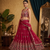 Pink Elegant Faux Georgette Embroidered Lehenga Choli Set with Dupatta Thread, Sequin & Coding Dori Work