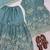 Blue silk blend embroidered sharara set