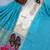 White silk blend embroidered palazzo set