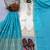White silk blend embroidered palazzo set