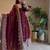Maroon georgette embroidered anarkali set