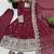 Maroon georgette embroidered anarkali set