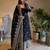 Black georgette embroidered anarkali set